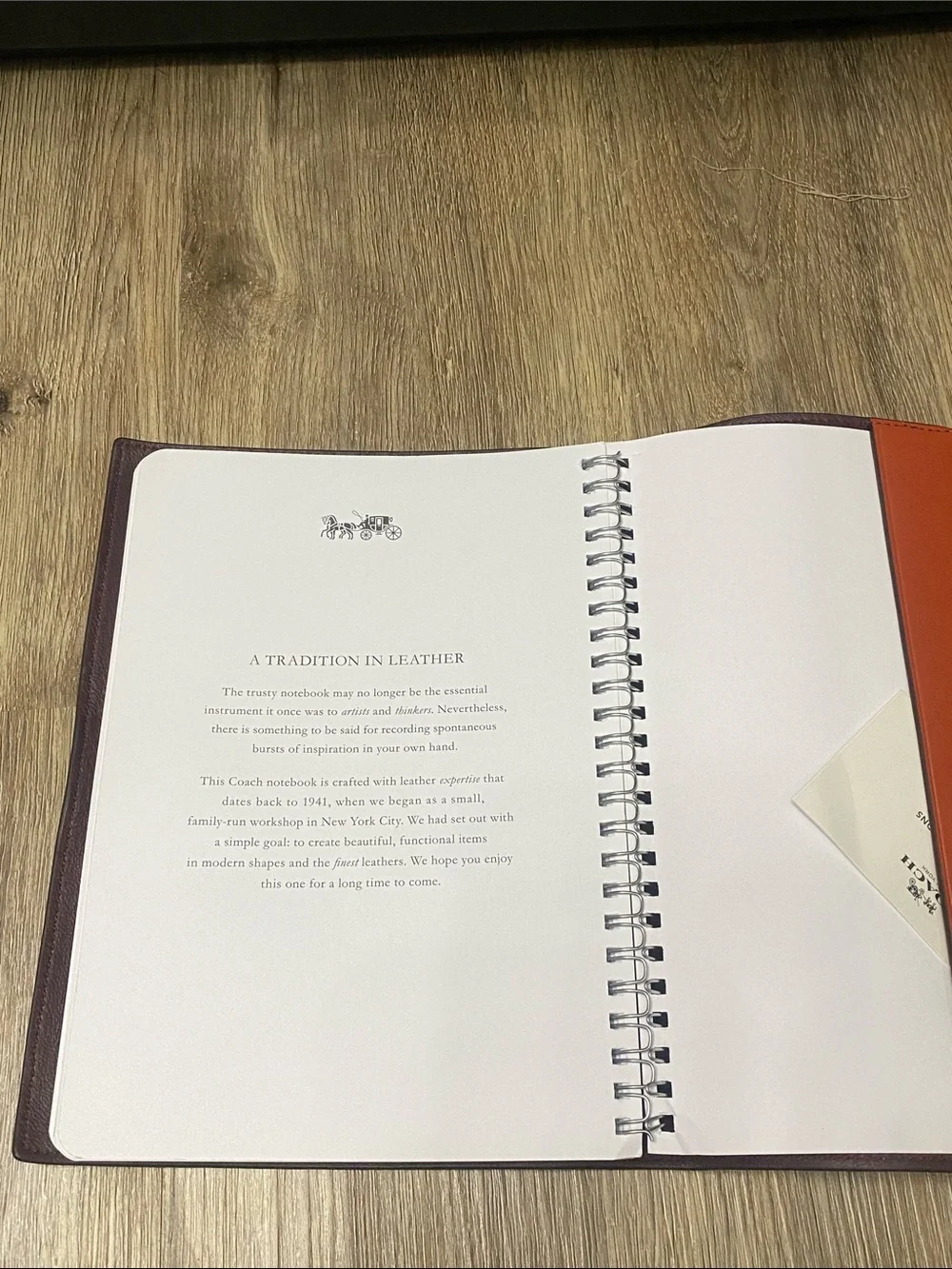 Coach Vermilion Sketch Book